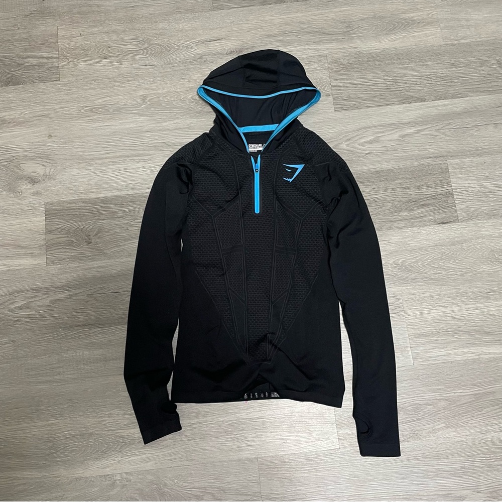 Oh gymshark Onyx V1 hooded compression long sleeve